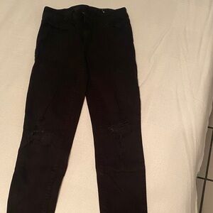 American Eagle Outfitters Women's Distressed Black Skinny Jeans